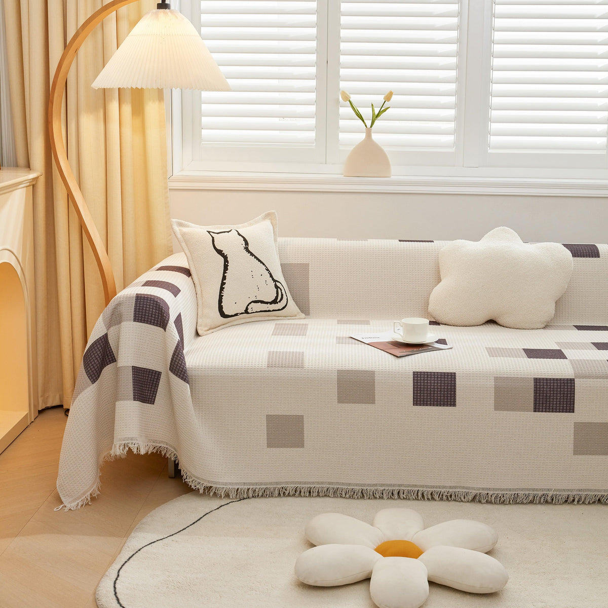 High-Quality Fabric Non-Slip Sofa Cover Throw, Throw Blankets for Couch, Furniture Covers for Pets