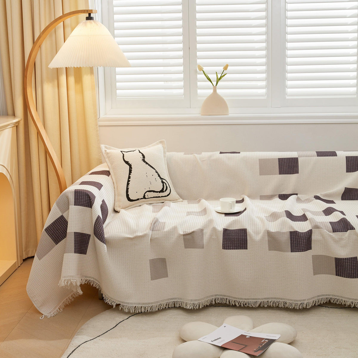 High-Quality Fabric Non-Slip Sofa Cover Throw, Throw Blankets for Couch, Furniture Covers for Pets