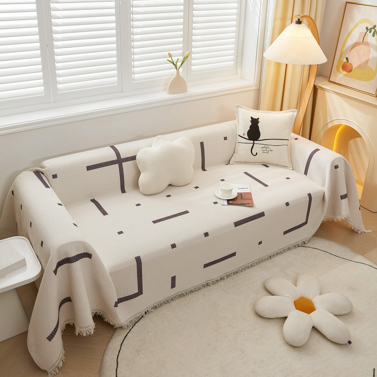 High-Quality Fabric Non-Slip Sofa Cover Throw, Throw Blankets for Couch, Furniture Covers for Pets