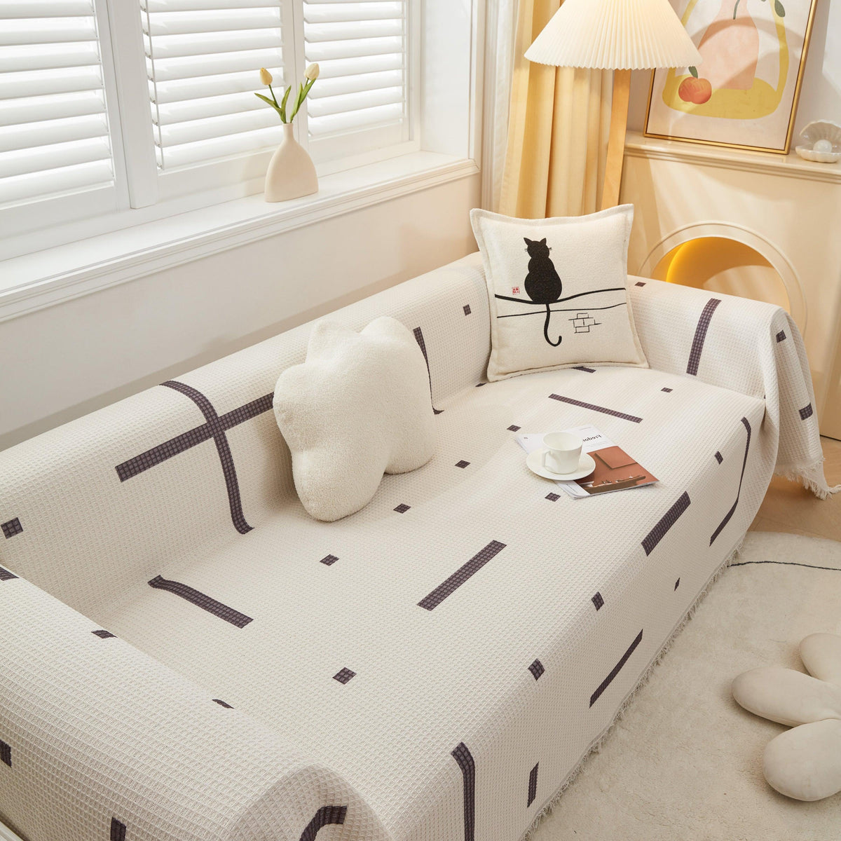 High-Quality Fabric Non-Slip Sofa Cover Throw, Throw Blankets for Couch, Furniture Covers for Pets
