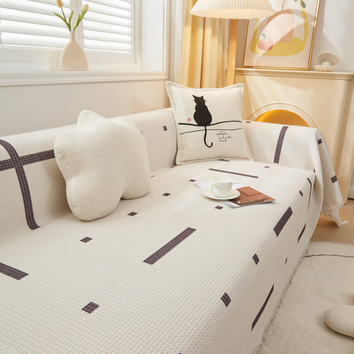 High-Quality Fabric Non-Slip Sofa Cover Throw, Throw Blankets for Couch, Furniture Covers for Pets