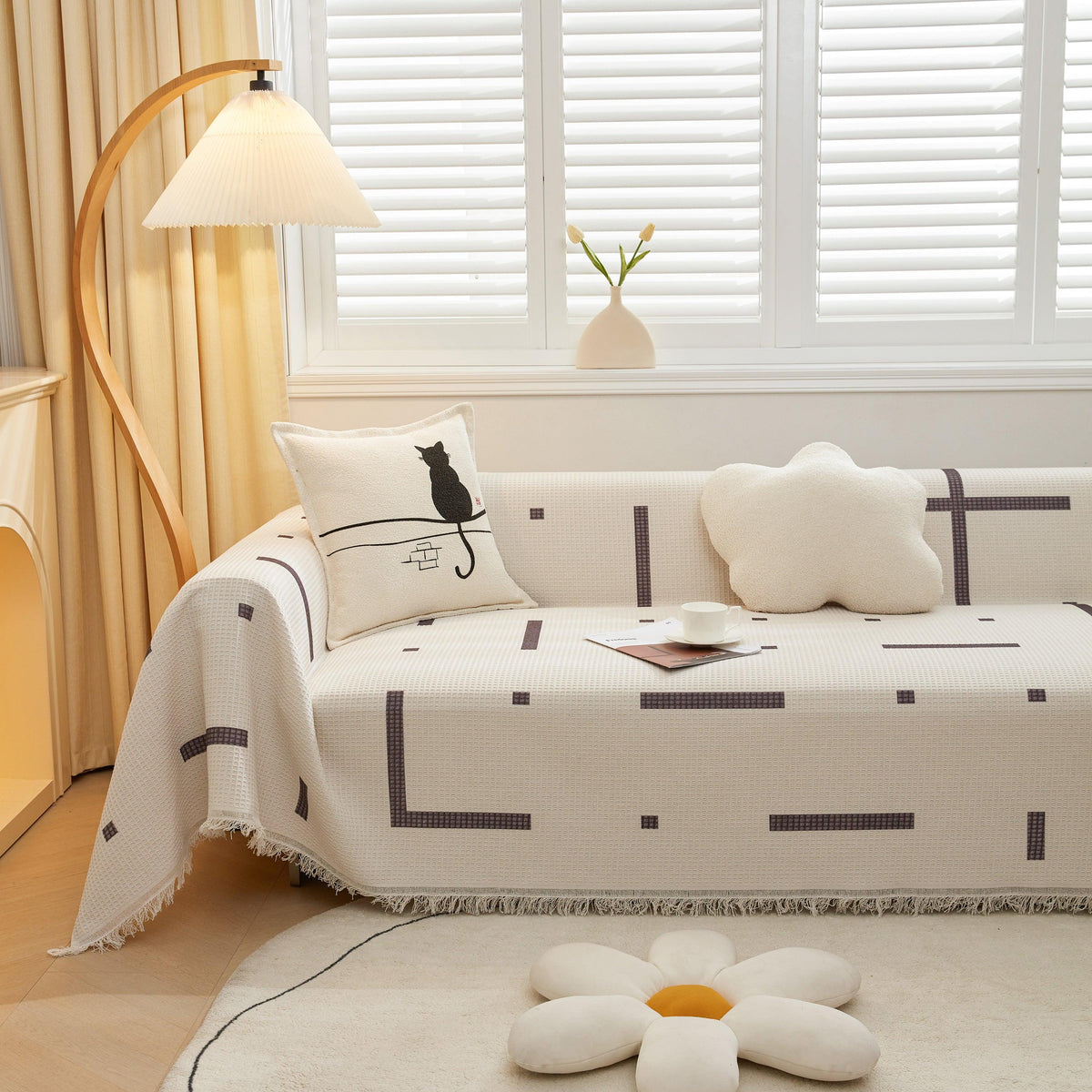 High-Quality Fabric Non-Slip Sofa Cover Throw, Throw Blankets for Couch, Furniture Covers for Pets