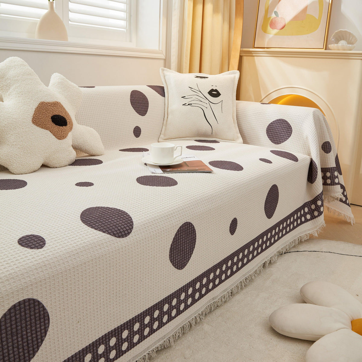 High-Quality Fabric Non-Slip Sofa Cover Throw, Throw Blankets for Couch, Furniture Covers for Pets