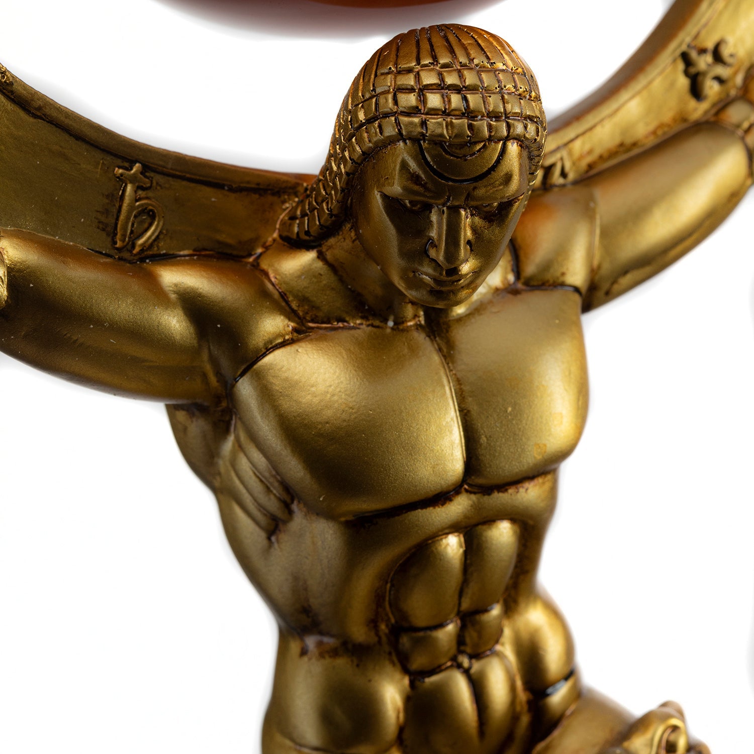 Atlas Bronze World Globe Whiskey Decanter Set - 15