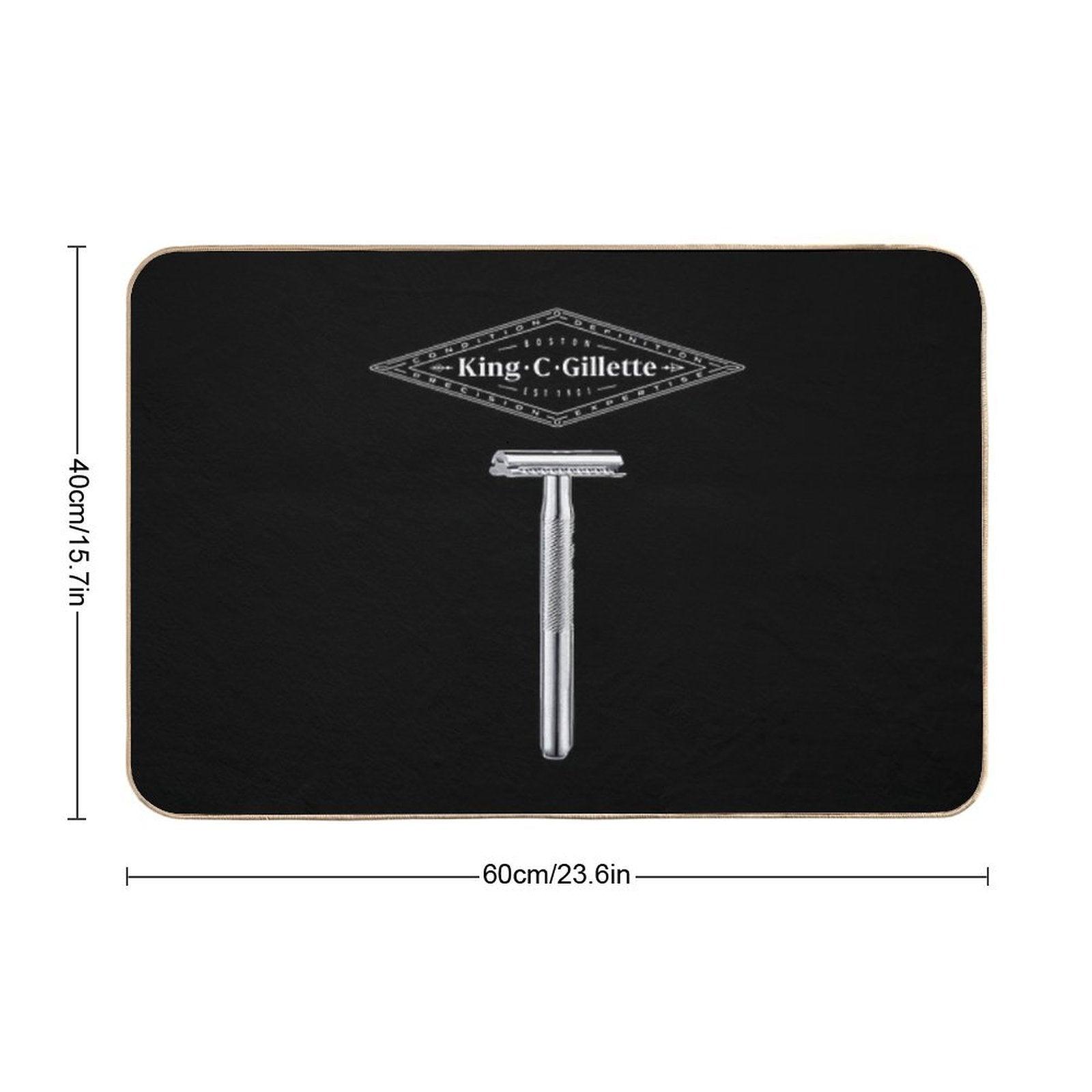 King C Gillette Safety Razor (Dark Colored Items) Bath Mat