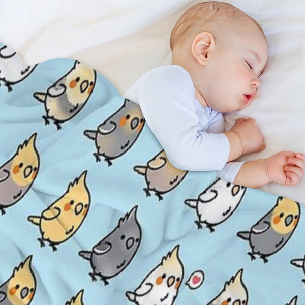Chubby Cockatiel Collection Compact Throw Blanket