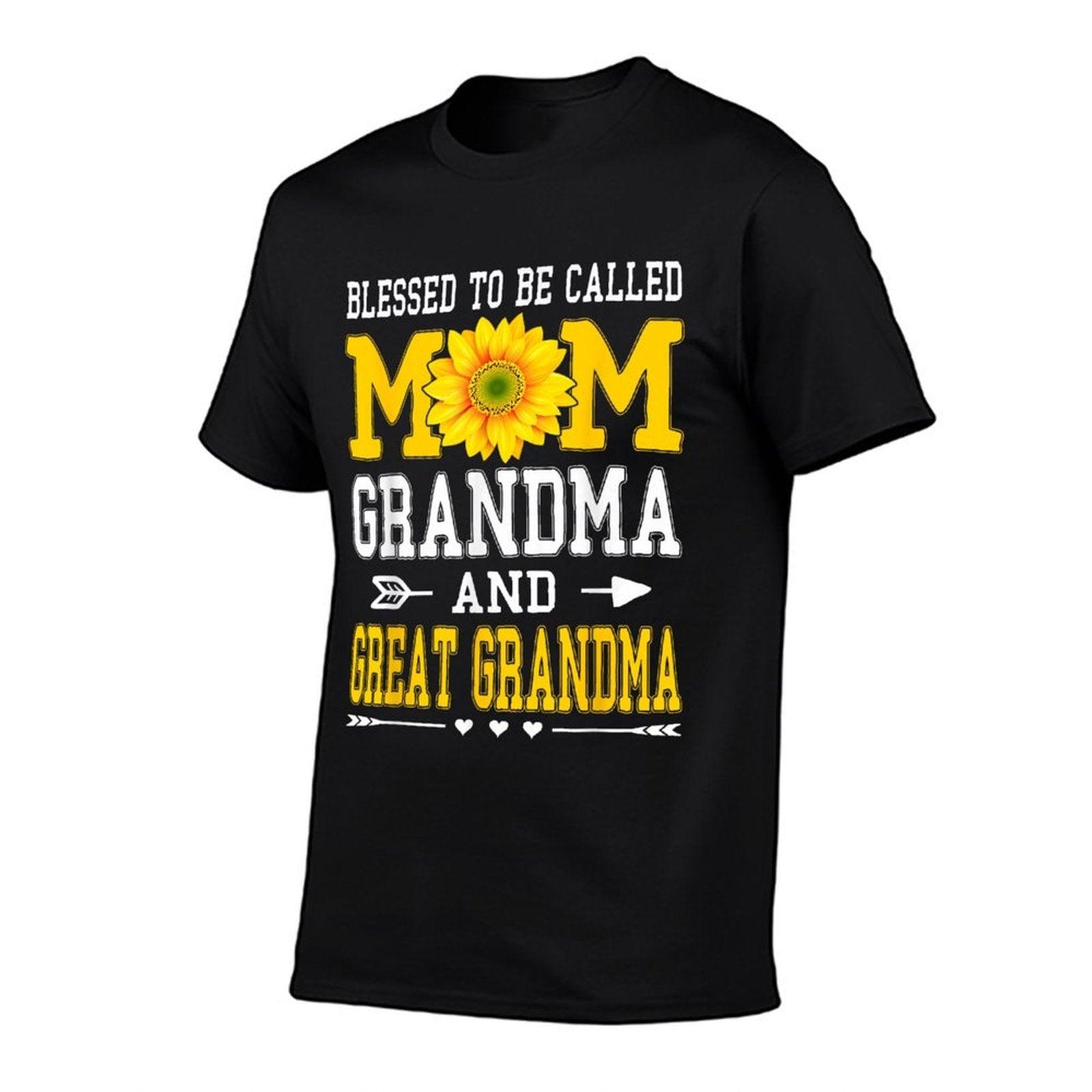 Blessed To Be Called Mom Grandma Great Grandma Mother's Day  Heathered Texture T-Shirt