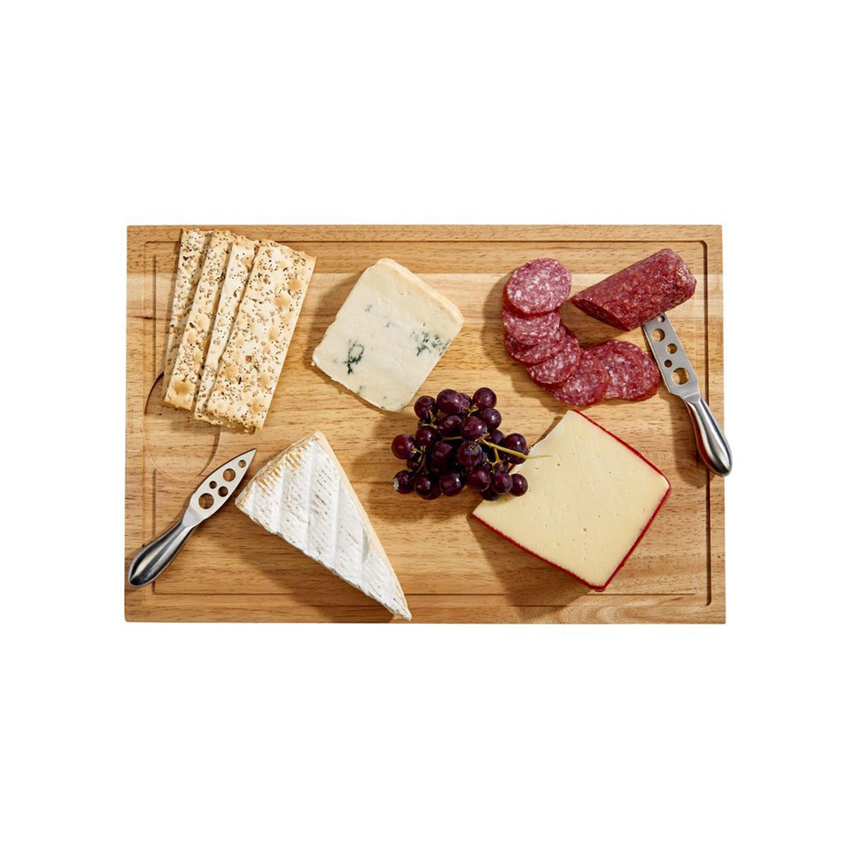 Rubberwood Cutting Board with Well - 18