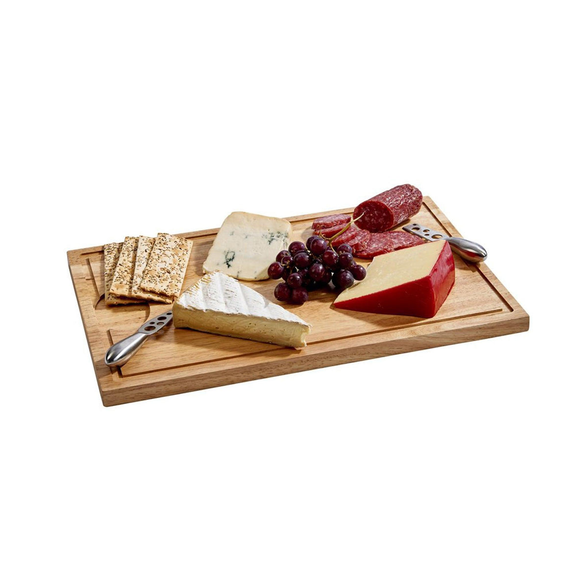 Rubberwood Cutting Board with Well - 18