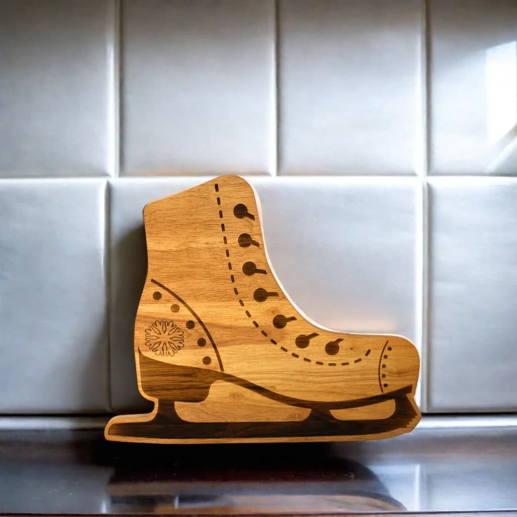 Ice Skates Wood Board - 12.5