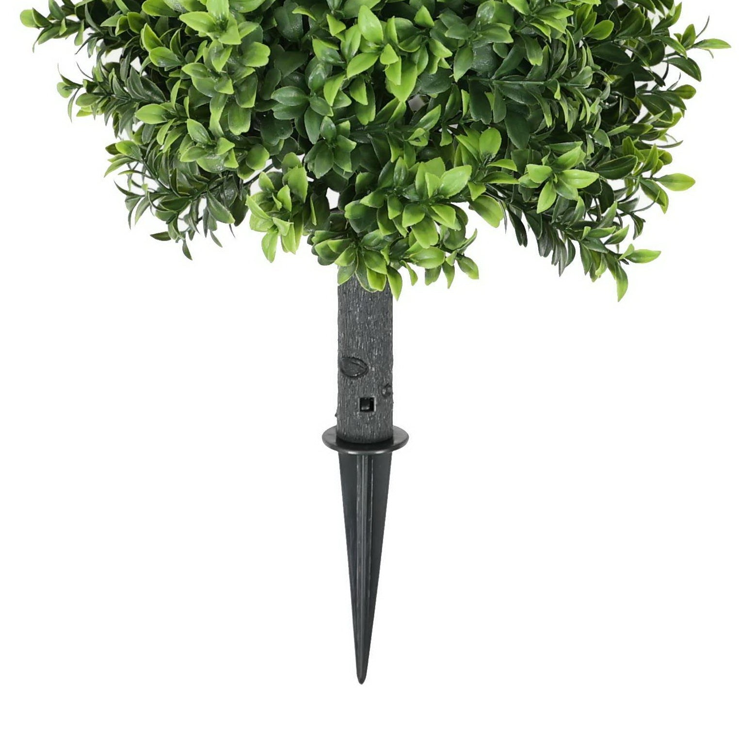Boxwood Topiary Shrub with Ground Spike 14in – UV Resistant