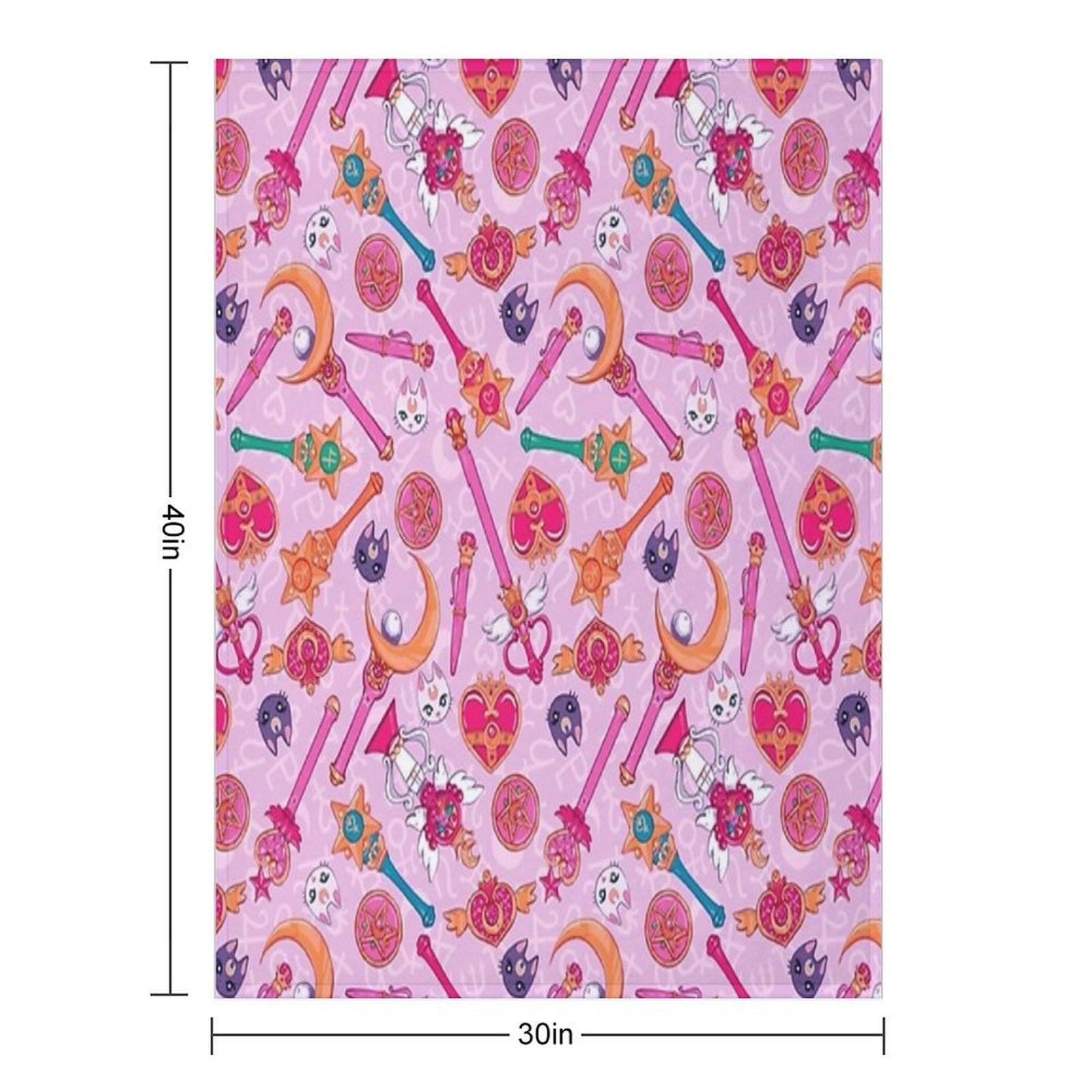 Pastel Moon Prism Power Throw Blanket