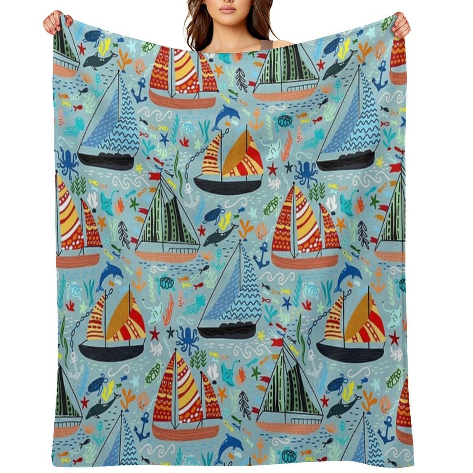 Show Boats Shrink-resistant Throw Blanket