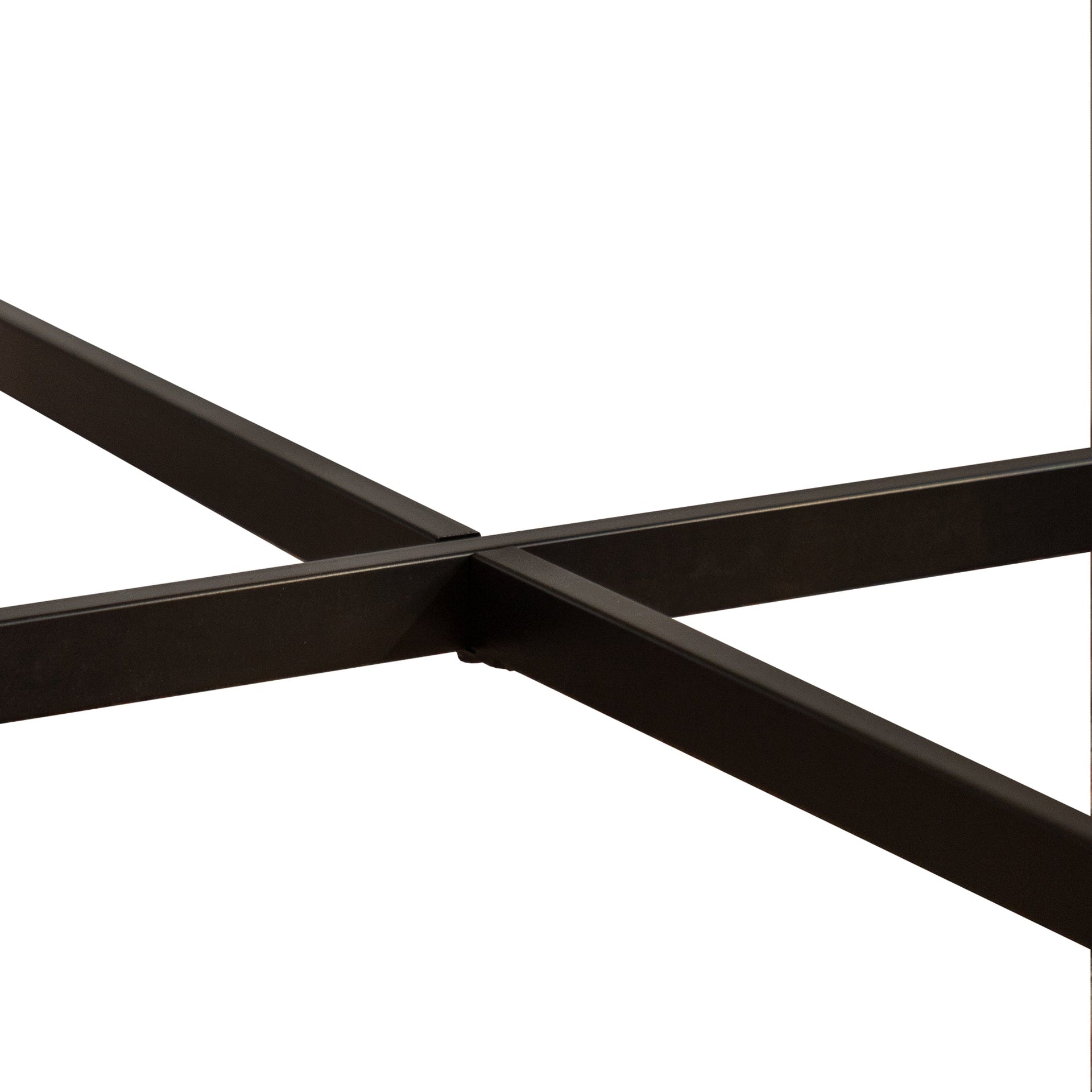 Modern Thread Design Round Coffee Table MDF Table Top with Cross Legs Metal Base(Set of 2 pcs )