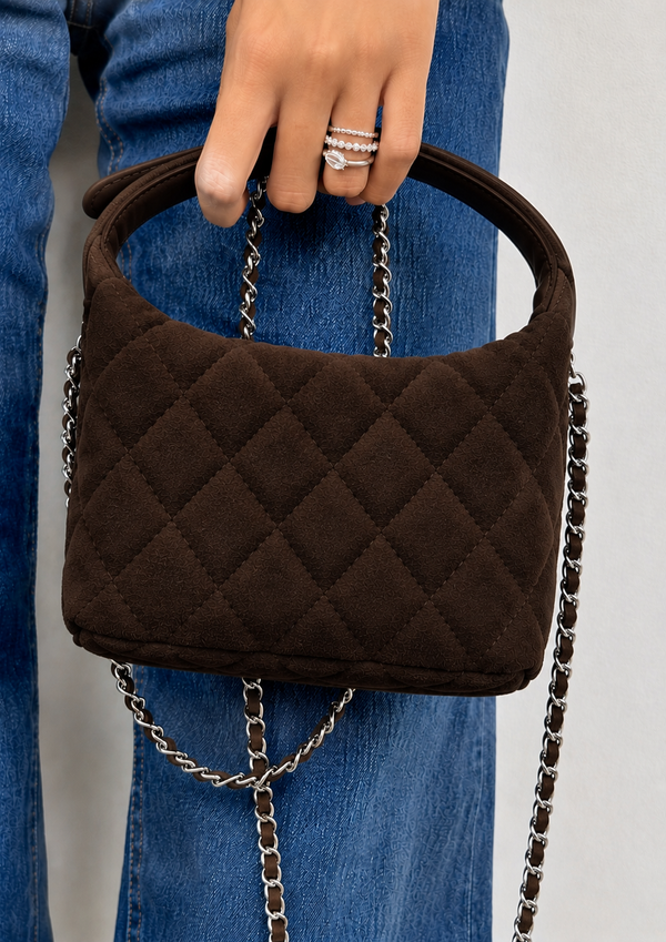 Christy Quilted Mini Suede