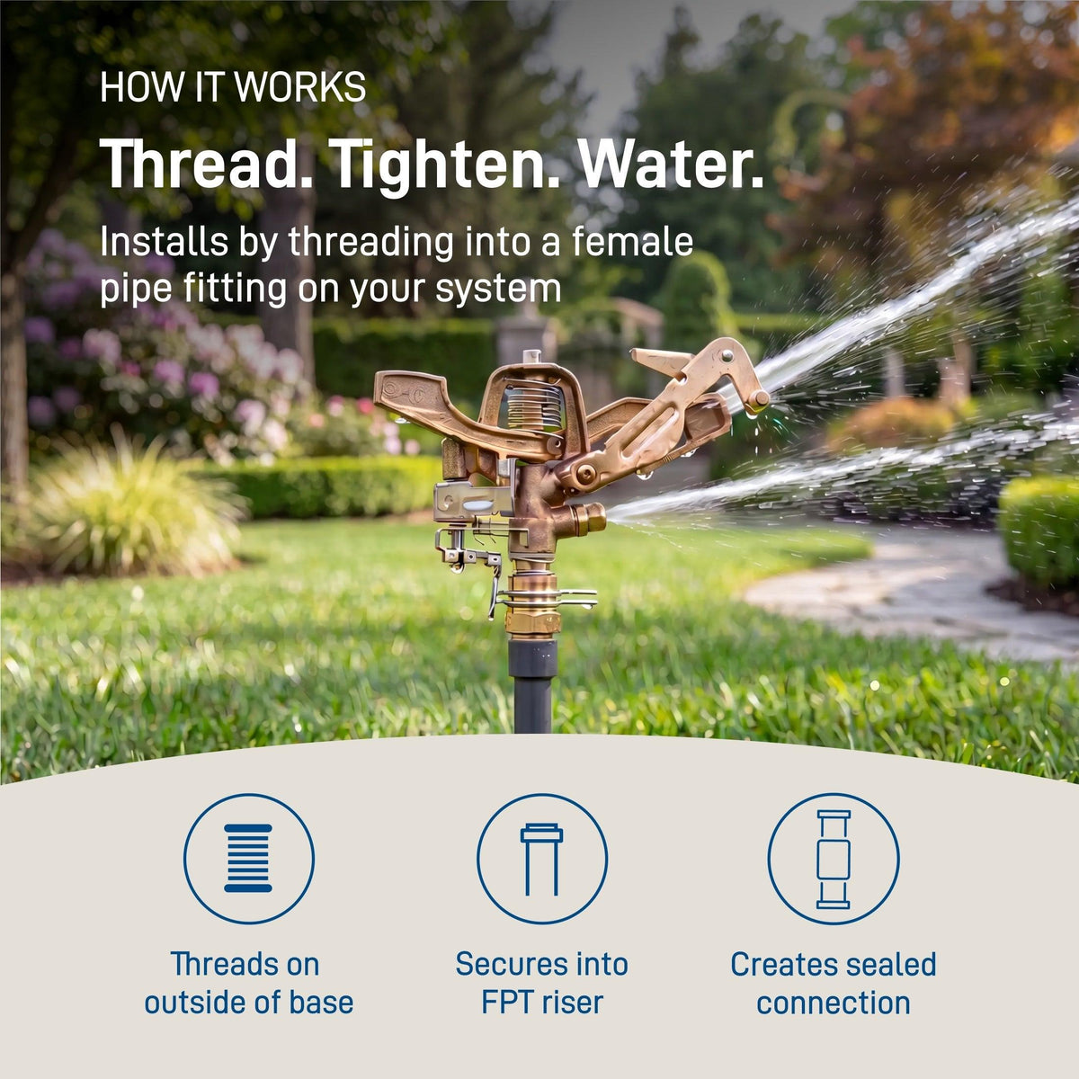 3/4 in. MPT Brass Impact Sprinkler Head | 55016