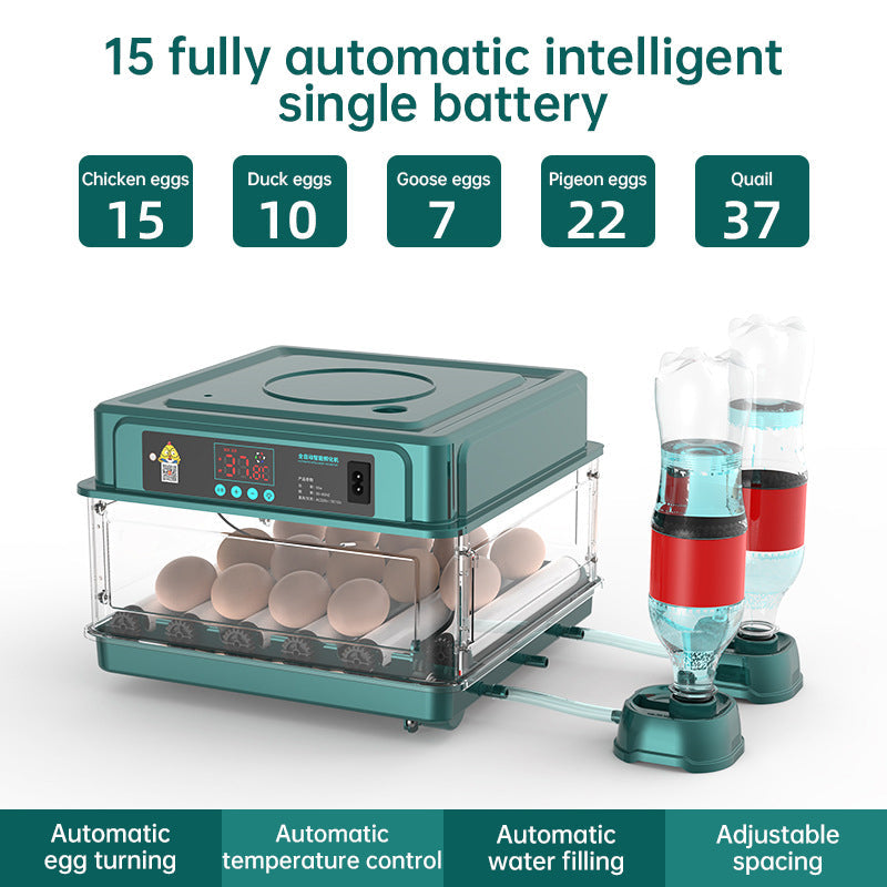 9 - 48 Egg Incubator: Automatic Egg - Turning & Humidity Monitoring. Duck Incubator with Auto - Water Ionic Waterbed