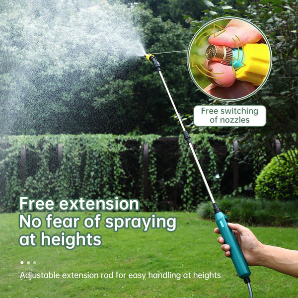 2400mAh Portable Electric Sprayer. 3 Nozzles, High - Pressure, for Garden Plant Watering
