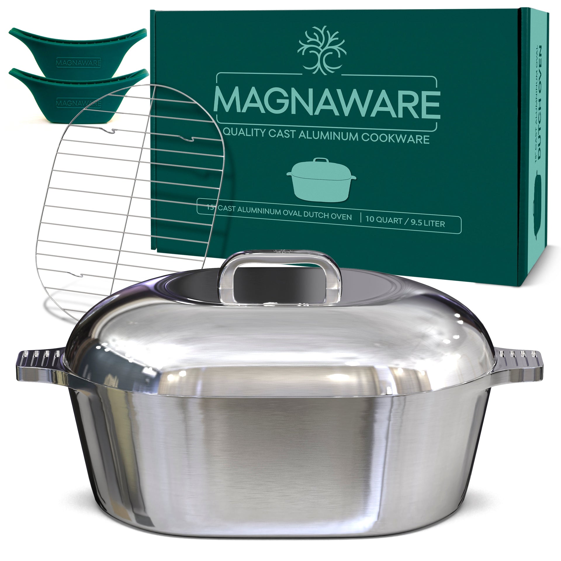 Oval Dutch Oven with Lid - 10 Quart (15 Inch)