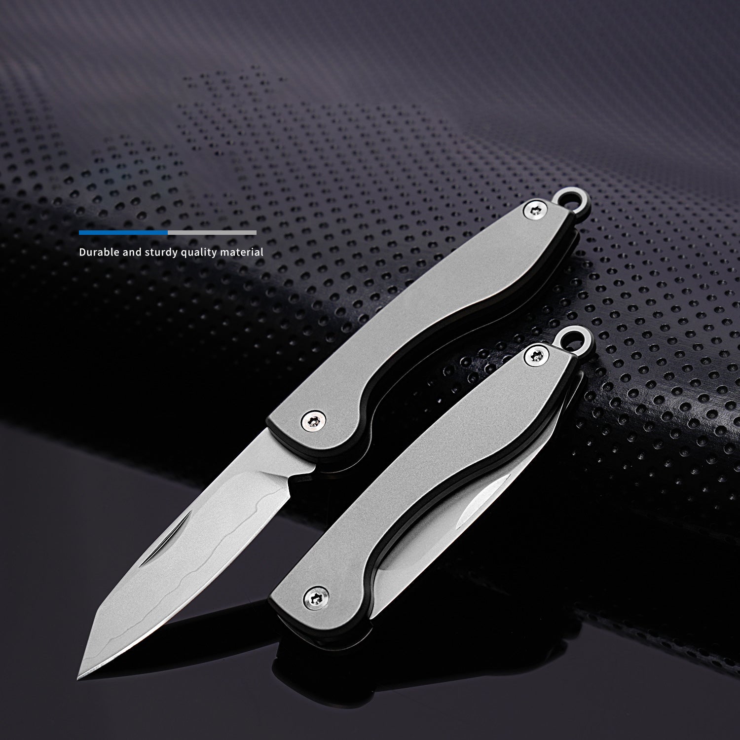 Mini Folding Titanium Utility Knife Portable Pocket Knife Camping Food Processing Food Construction Repair Outdoor Equipment Keychain Mouth Wautton Outdoor Gear