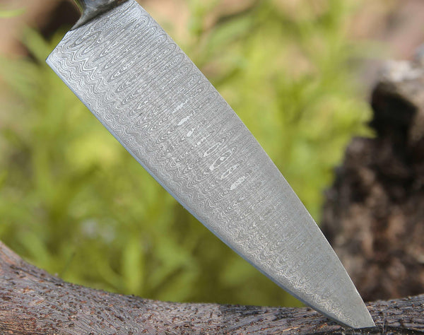 HyperEdge Damascus Chef Knife with Pine Cone Handle & Sheath - Gifts for You 'n Me