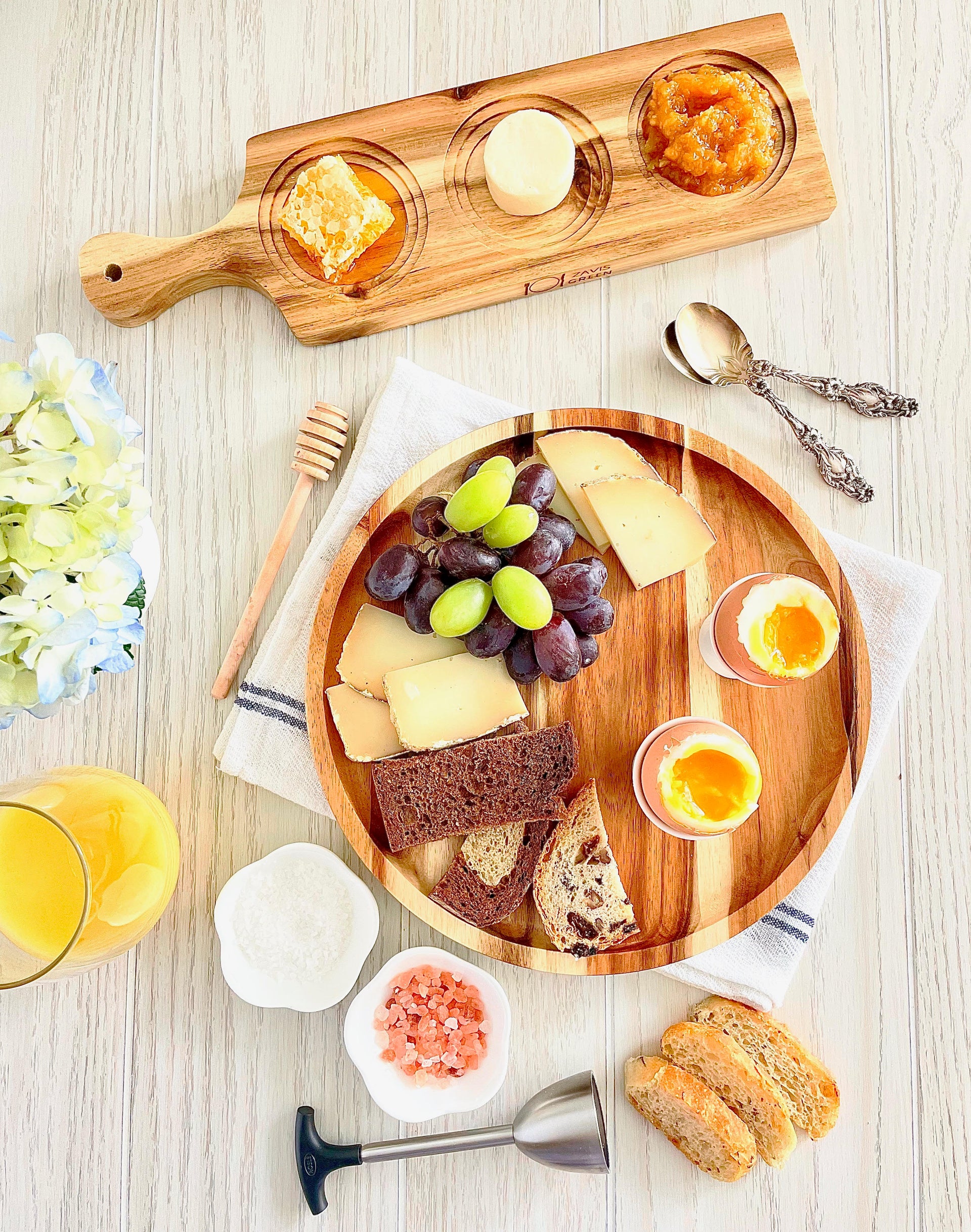 Zavis Green Acacia Wood 3 Hole Double sided Flight Board 14