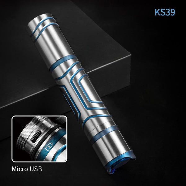 EDC Titanium Alloy Mini Flashlight Rechargeable Fishing Outdoor Waterproof Camping Lighting EDC Tools Wautton Outdoor Gear