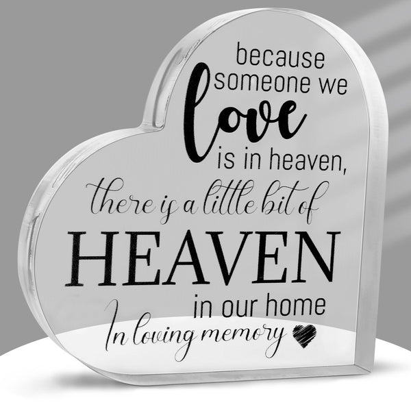 Memorial Heart With Gift Box - Acrylic Heaven In Our Home
