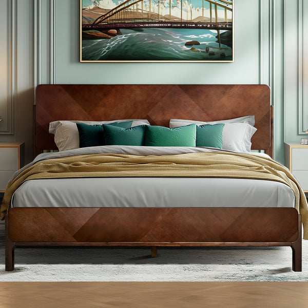 Rorns Bifrost Platform Bed Frame With Headboard