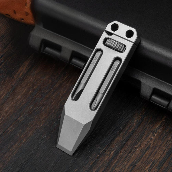 Titanium Alloy Telescopic Crowbar Camping Bottle Opener Screwdriver Wrench Outdoor EDC Hand Tools With 3 Batch Head Wautton Outdoor Gear