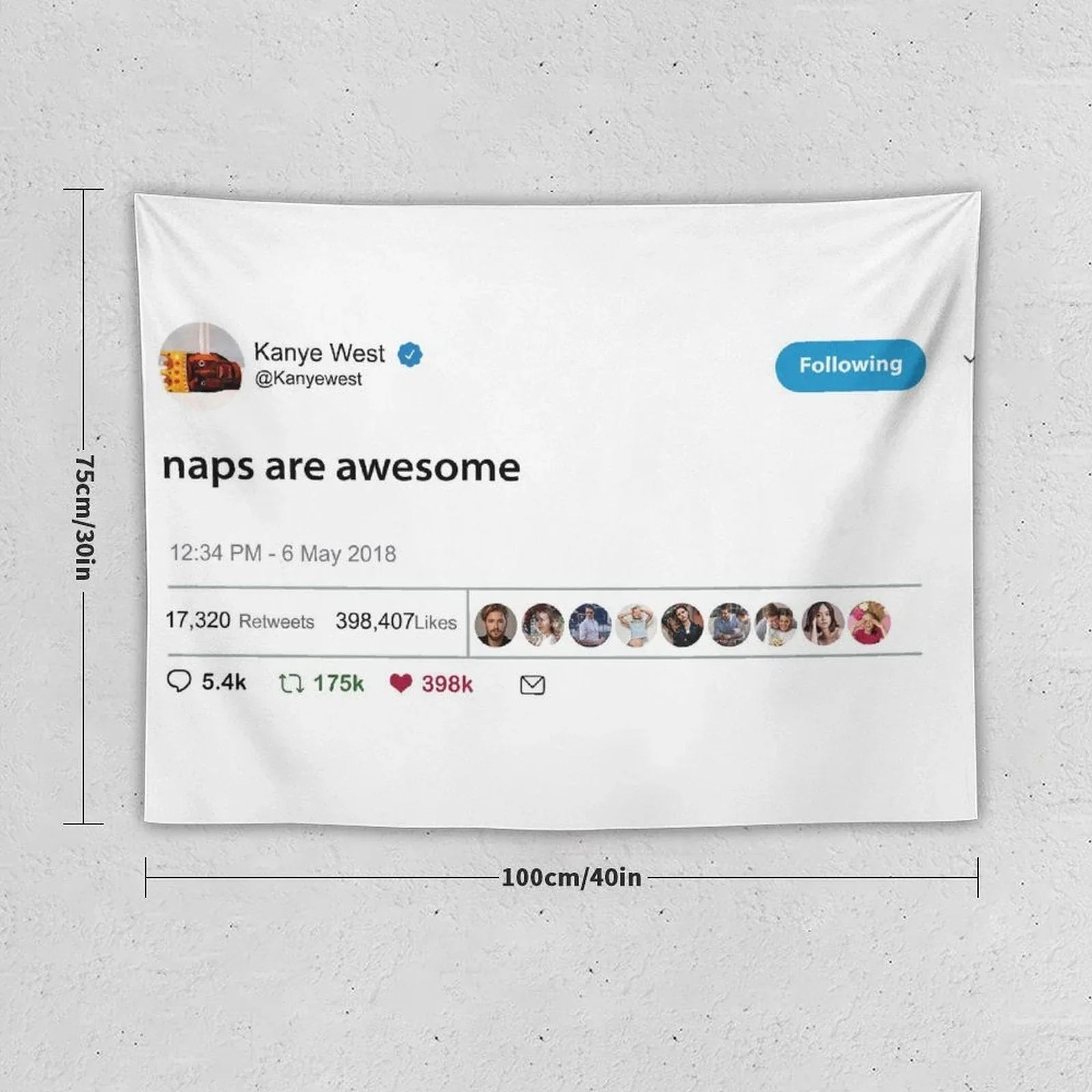 Kanye Rapper Naps Are Awesome Tapestry