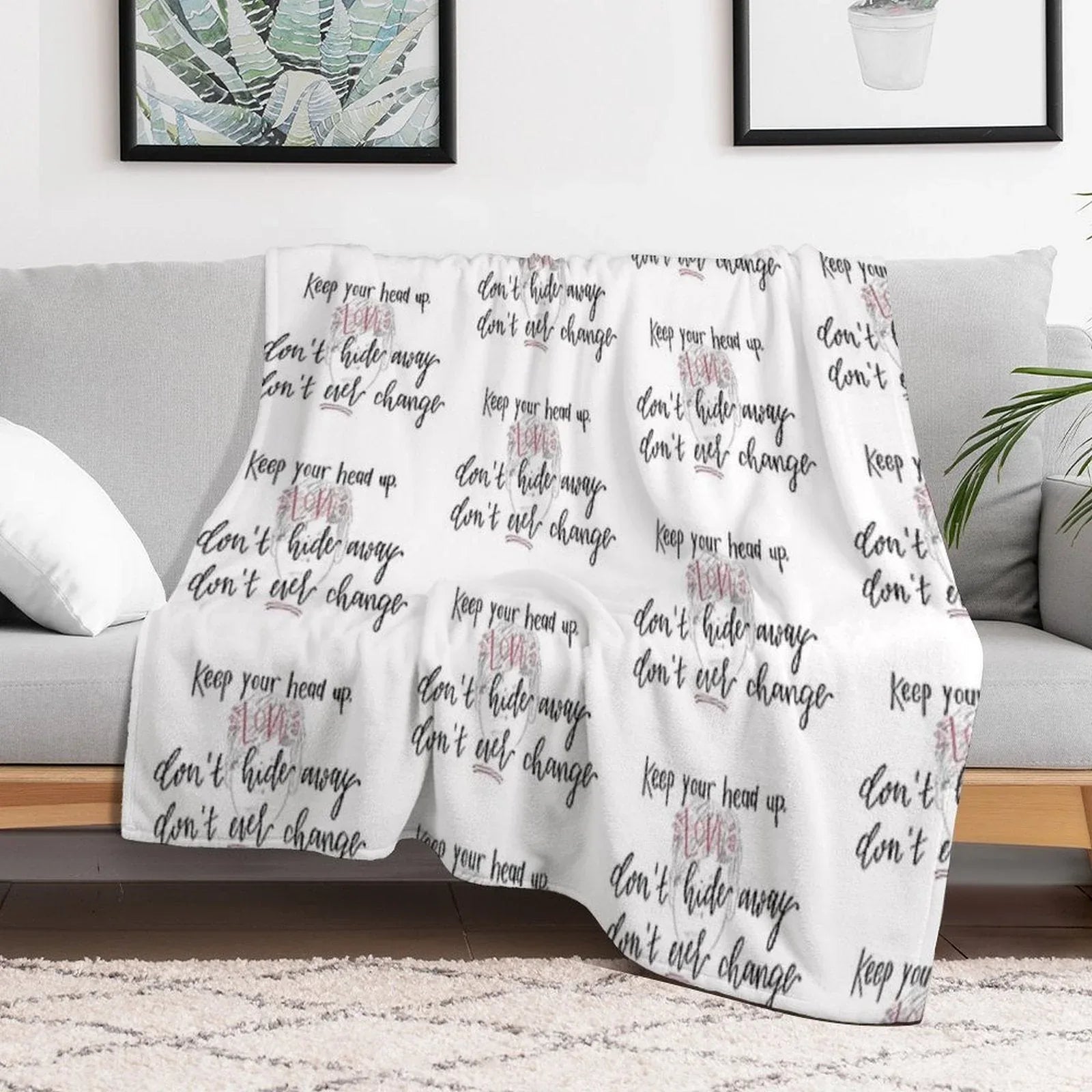 Perfect Now by LouisT - Digital Lettering Throw Blanket