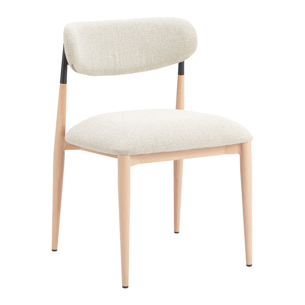 Equinox Armless Dining Chair (Set of 2) Oyster Gray & Natural