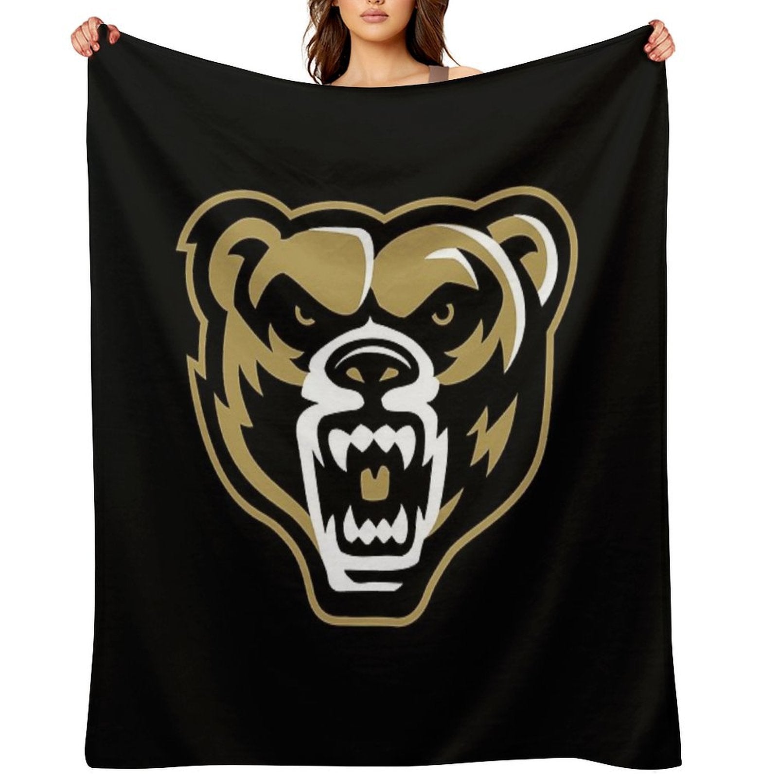 Oakland Golden Grizzlies Travel-friendly Throw Blanket