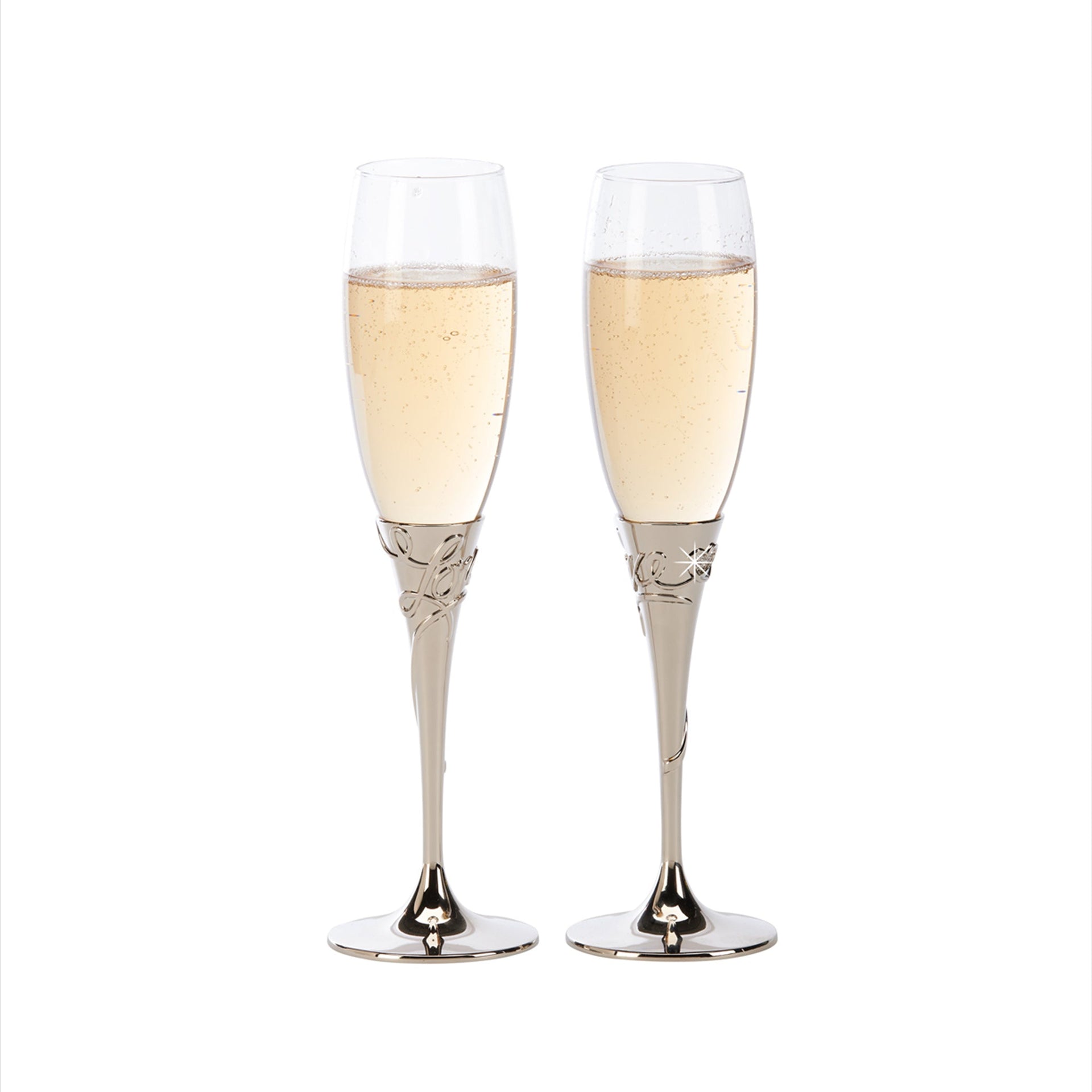 Love Toasting Champagne Flutes Set