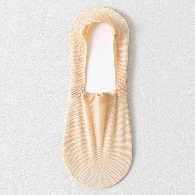 Men's thin breathable mesh boat socks short socks shallow mouth ice silk invisible socks ﻿