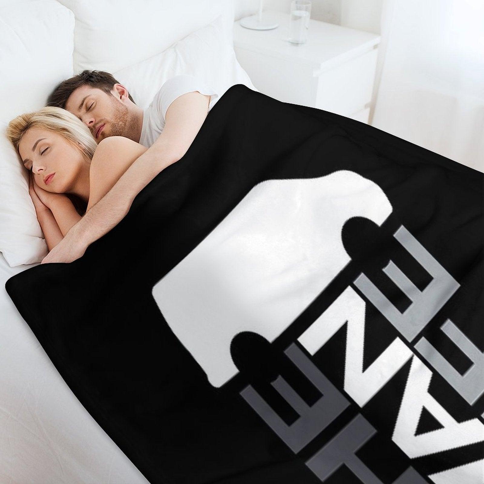 The Van Life Logo  Greyscale Throw Blanket