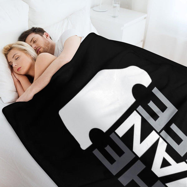 The Van Life Logo  Greyscale Throw Blanket