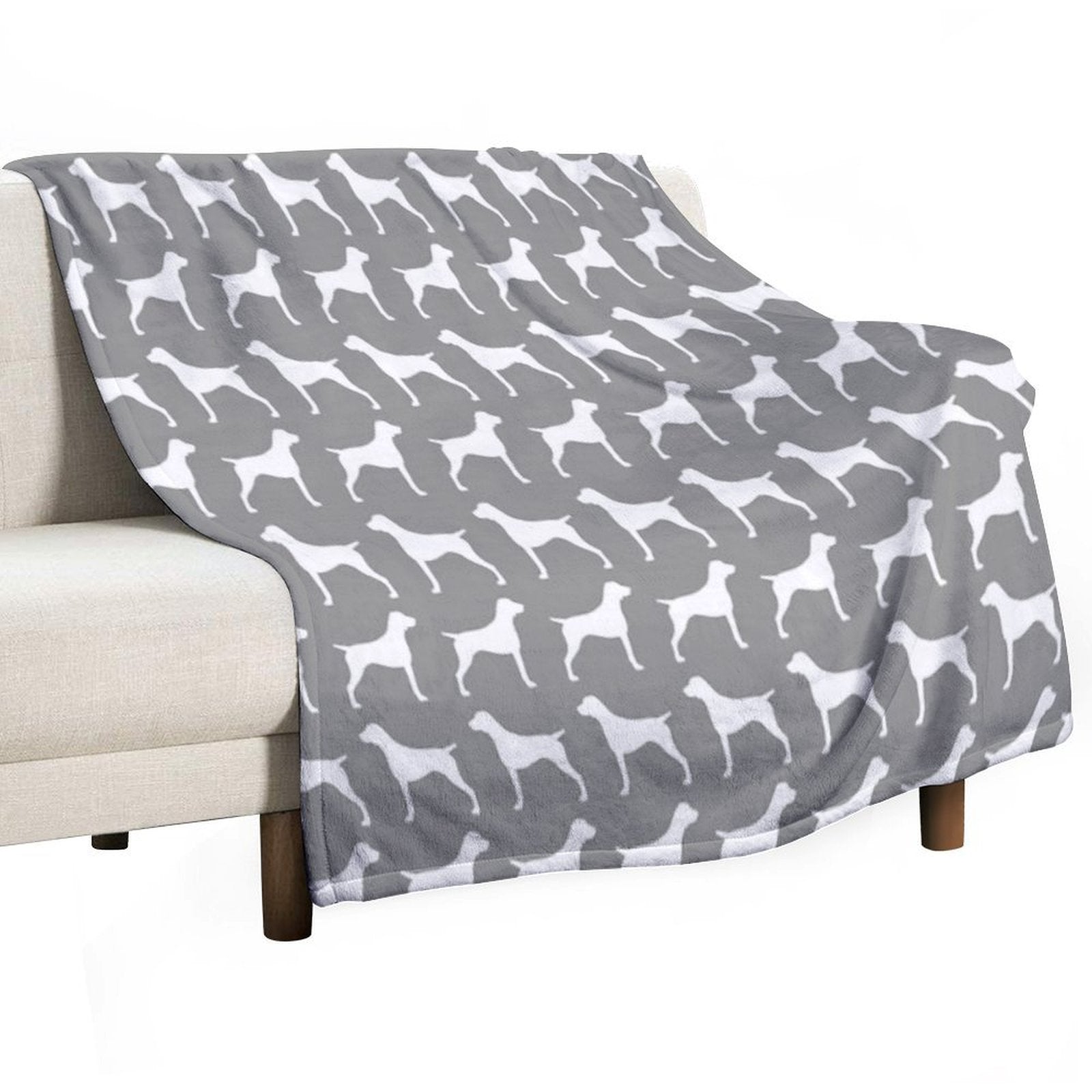 German Shorthaired Pointer Silhouette(s) Throw Blanket
