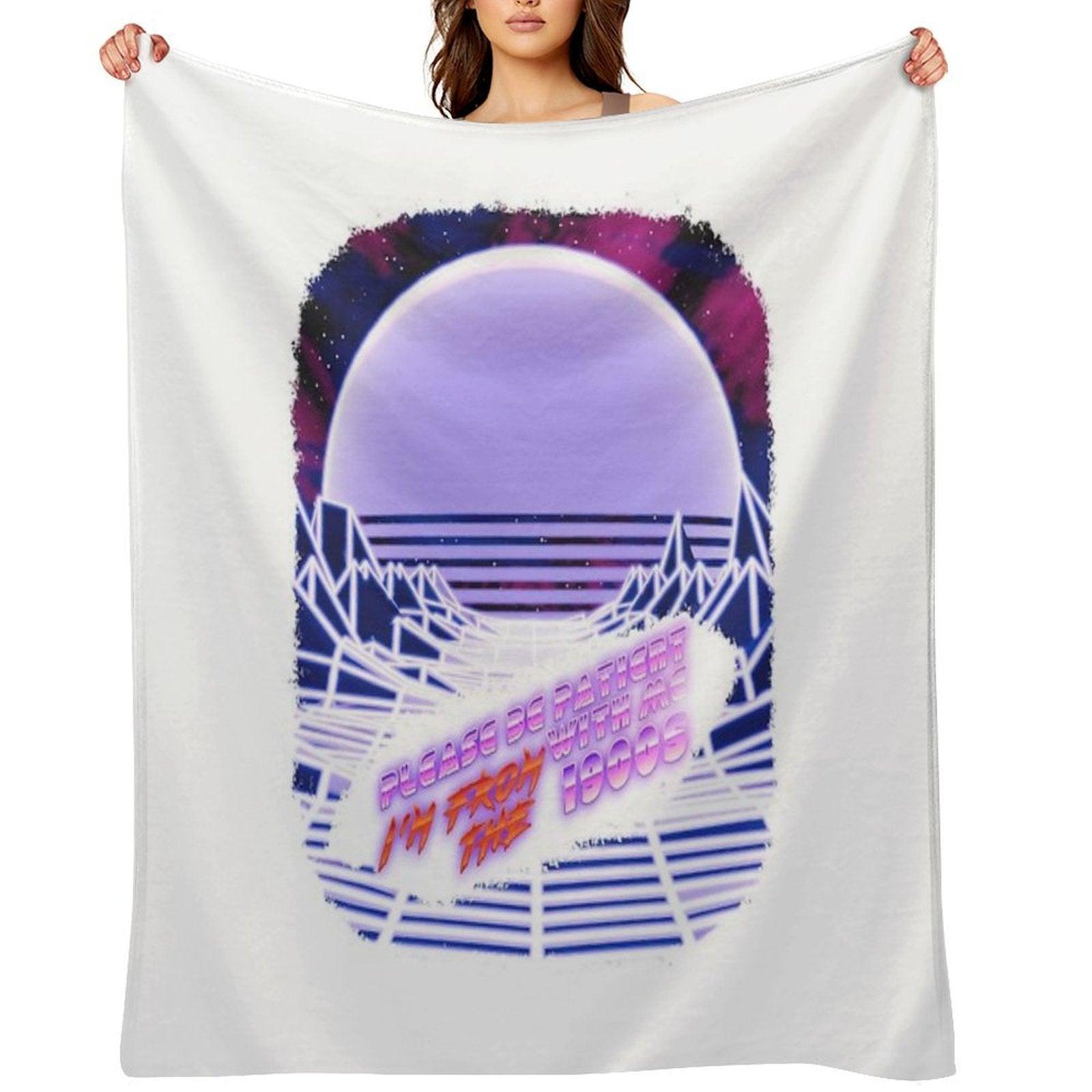Born in The 1900s (Vapor Wave) Throw Blanket