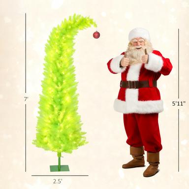 84 Inch Whimsical Christmas Tree - Pencil Xmas Tree