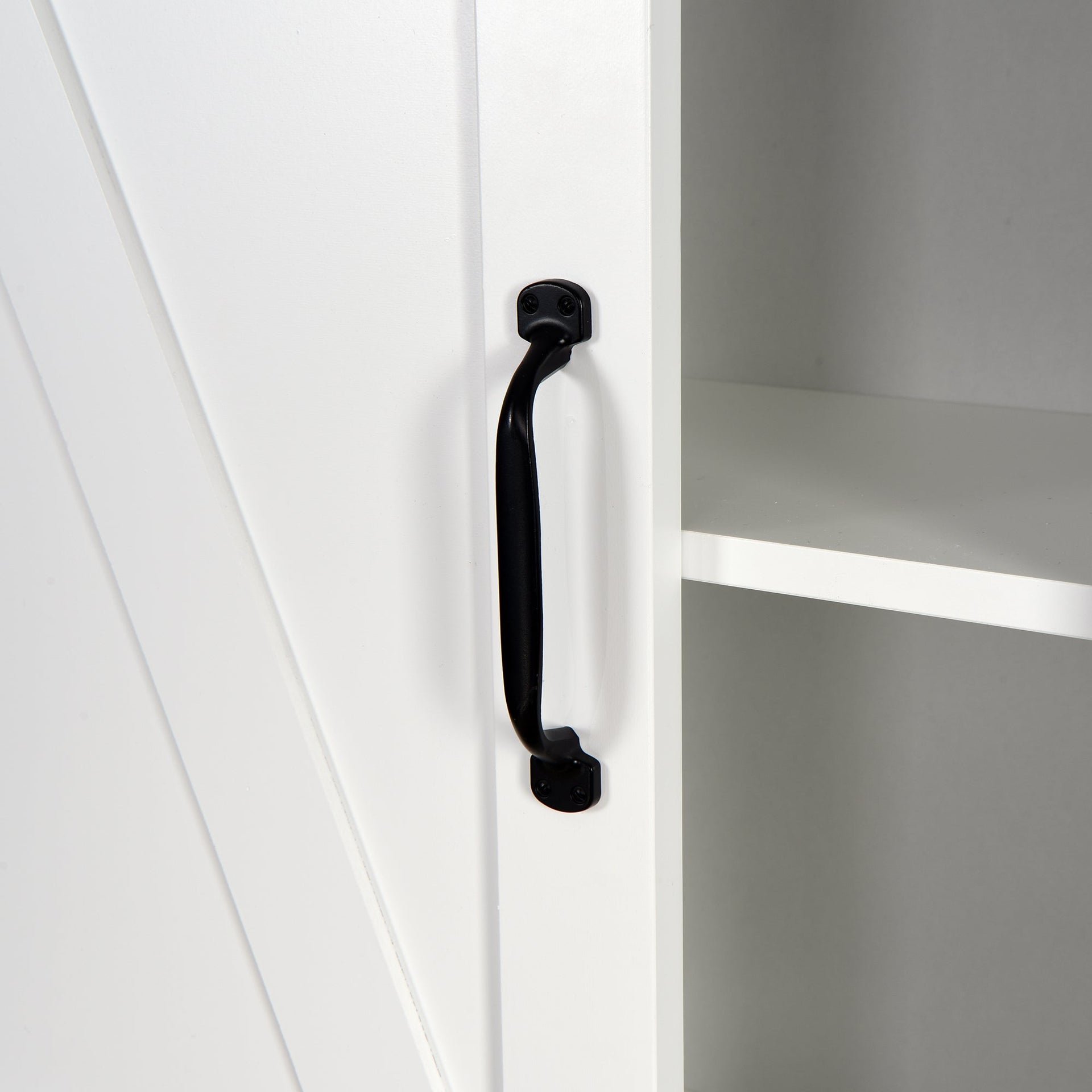 Over-the-Toilet Storage Cabinet, Space-Saving Bathroom Cabinet, with Adjustable Shelves and A Barn Door 27.16 x 9.06 x 67 inch V.I.P Digital Presence