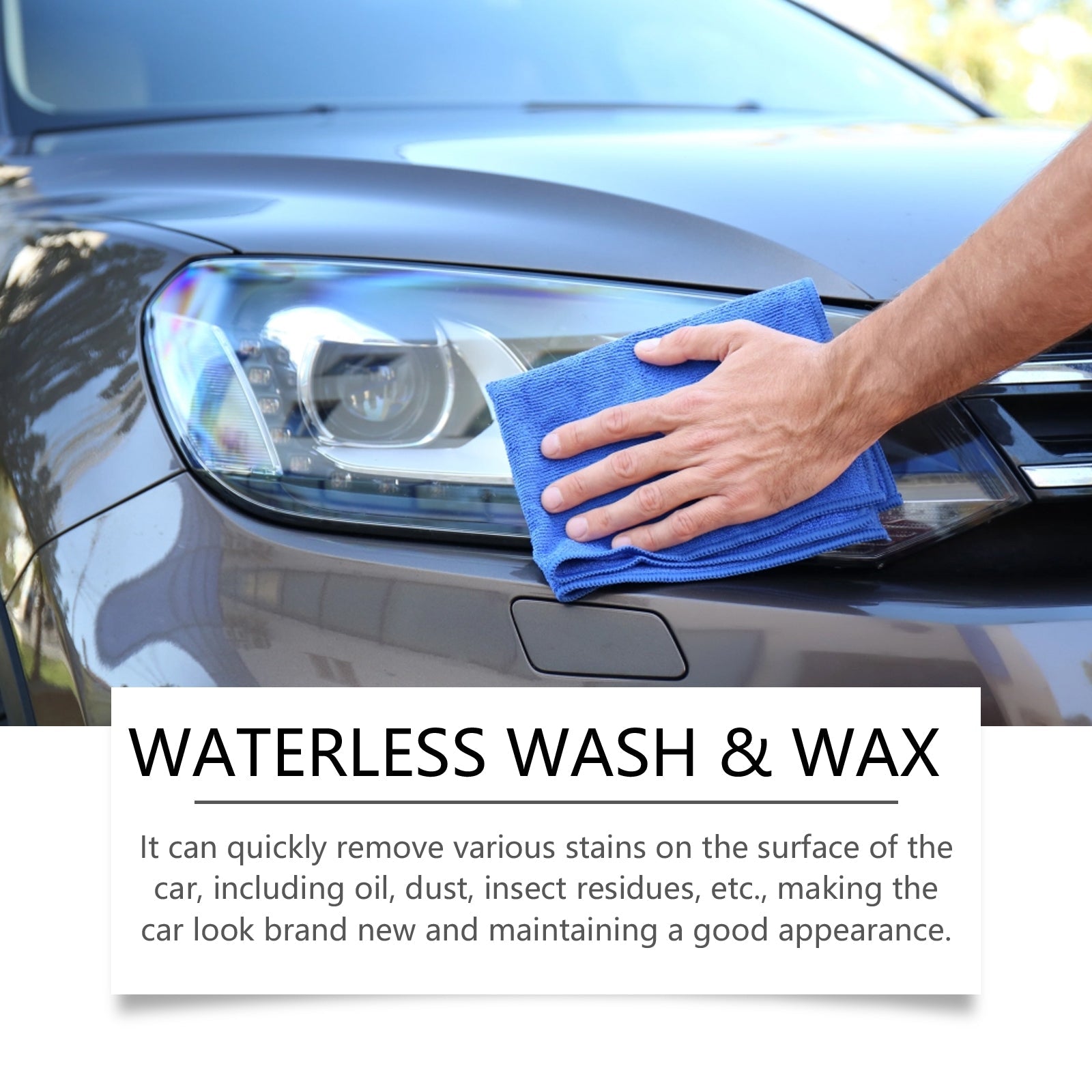 Waterless Car Wash Cleaning Set, Car Wash Cleaning And Decontamination Mild Decontamination Car Bright Cleaner