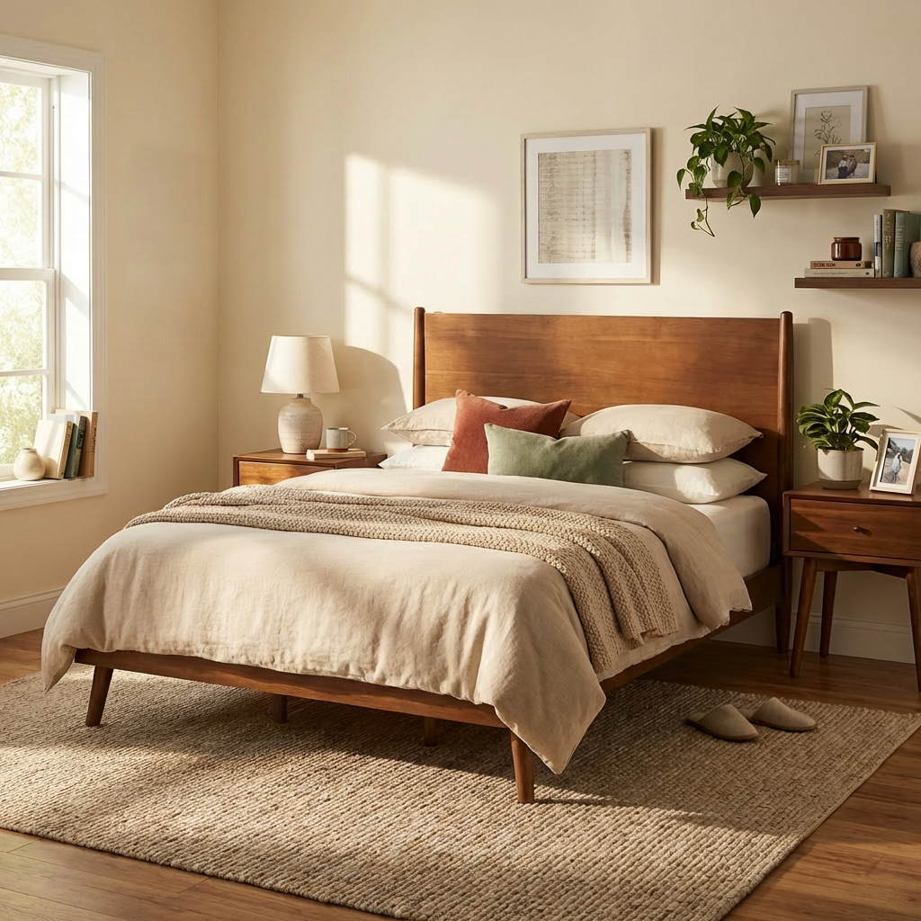 Cohron Solid Wood Platform Bed (Queen Bed)