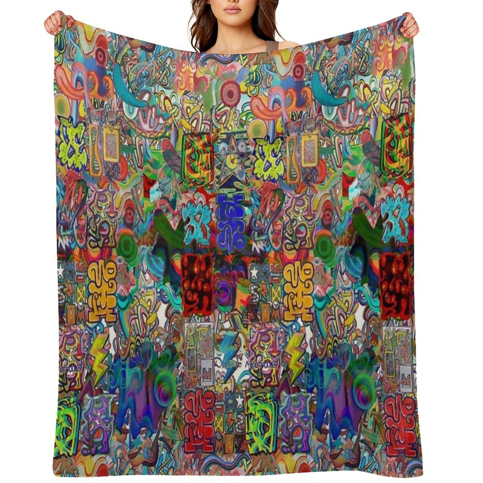 Graffiti 2021 Machine-washable Throw Blanket