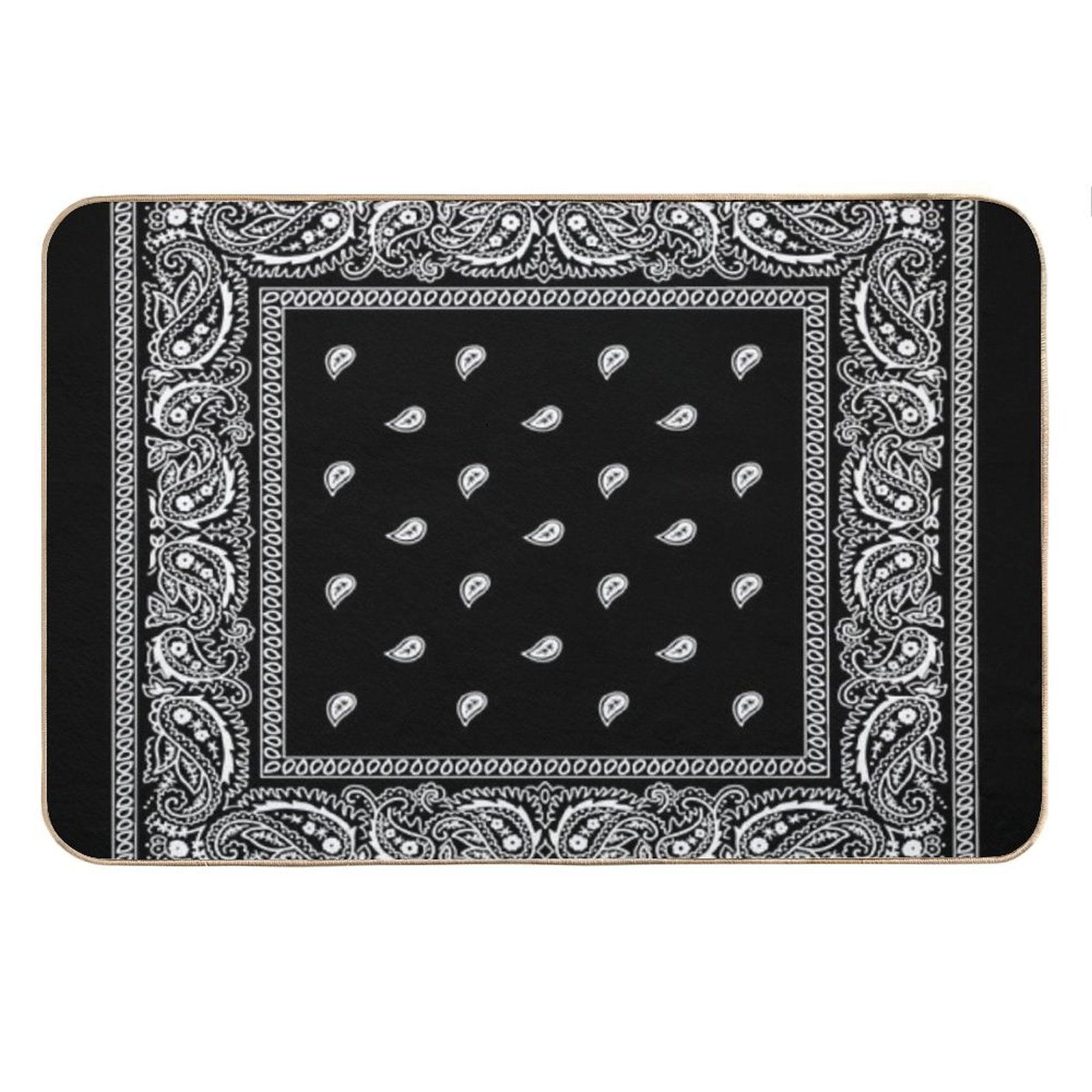 Bandana Black Bath Mat