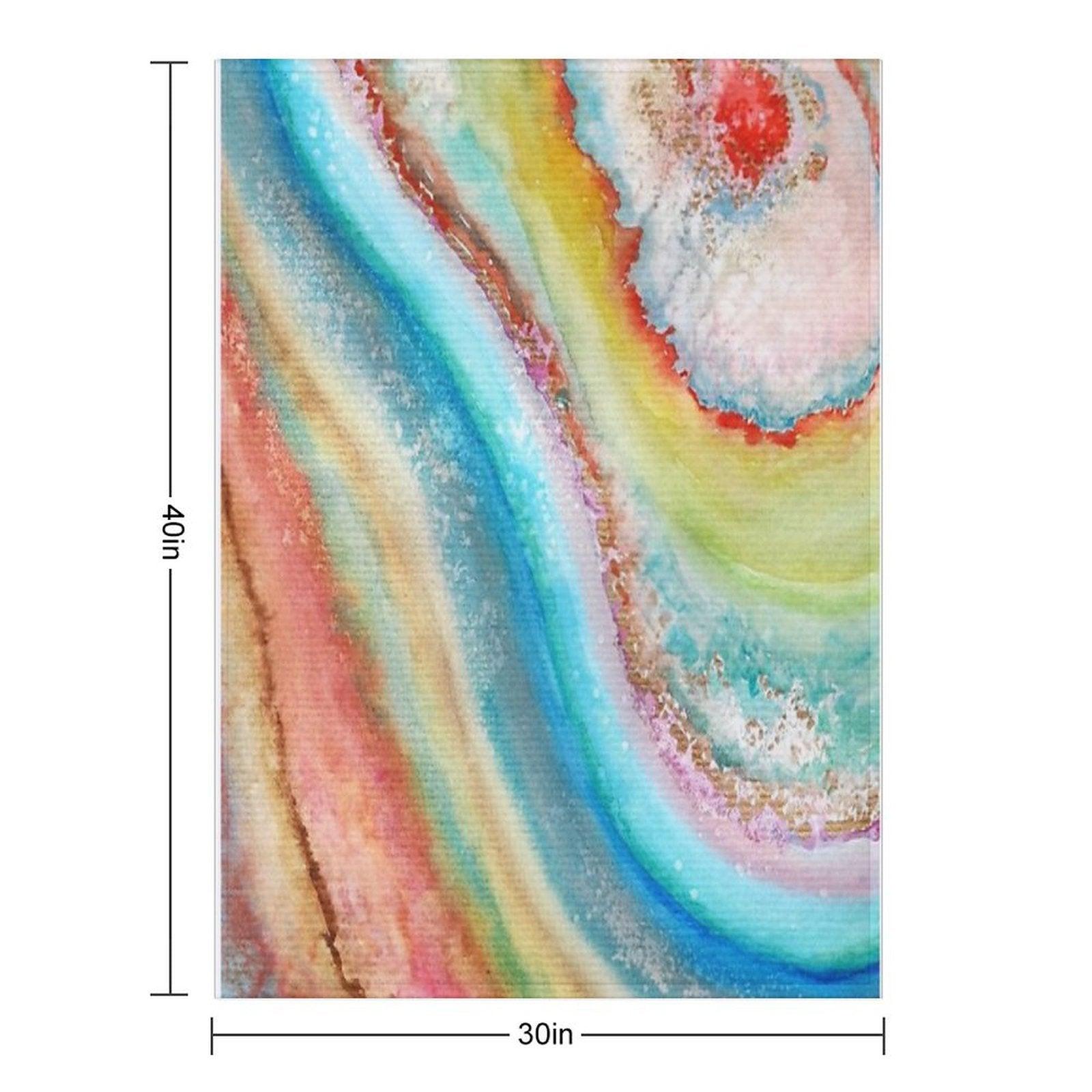 AGATE Inspired Watercolor Abstract 01 Throw Blanket