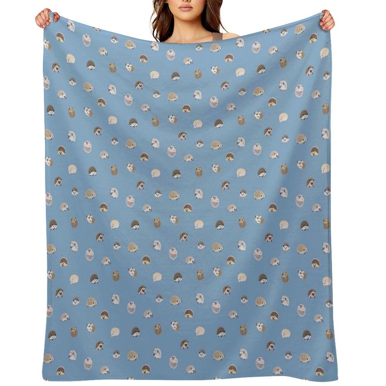 Hedgehog Pattern Throw Blanket