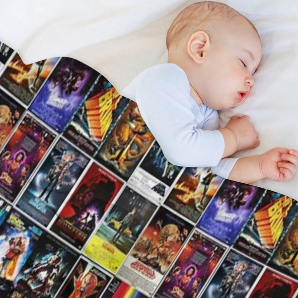 25 Iconic Movies, Movie Poster Collage , Man Cave Poster, Movie Lover Gift Compact Throw Blanket