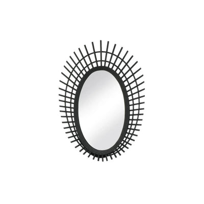 RIKI SMALL BLACK BAMBOO MIRROR